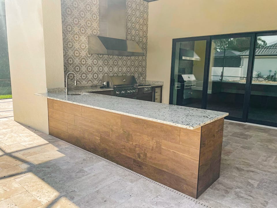 Completed outdoor kitchen project in Riverview
