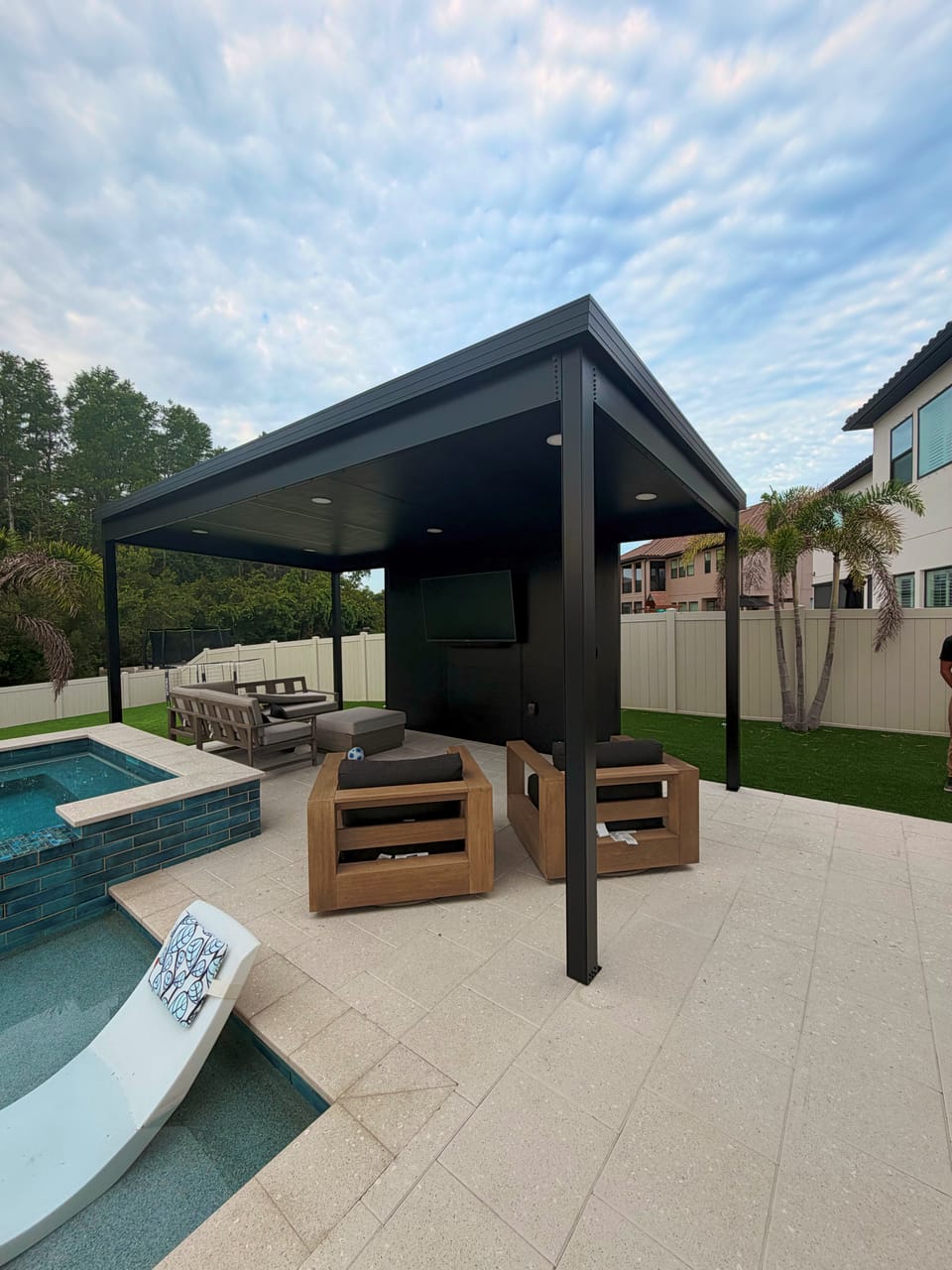 Completed pergola