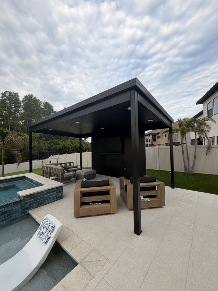 Completed pergola project in Brandon